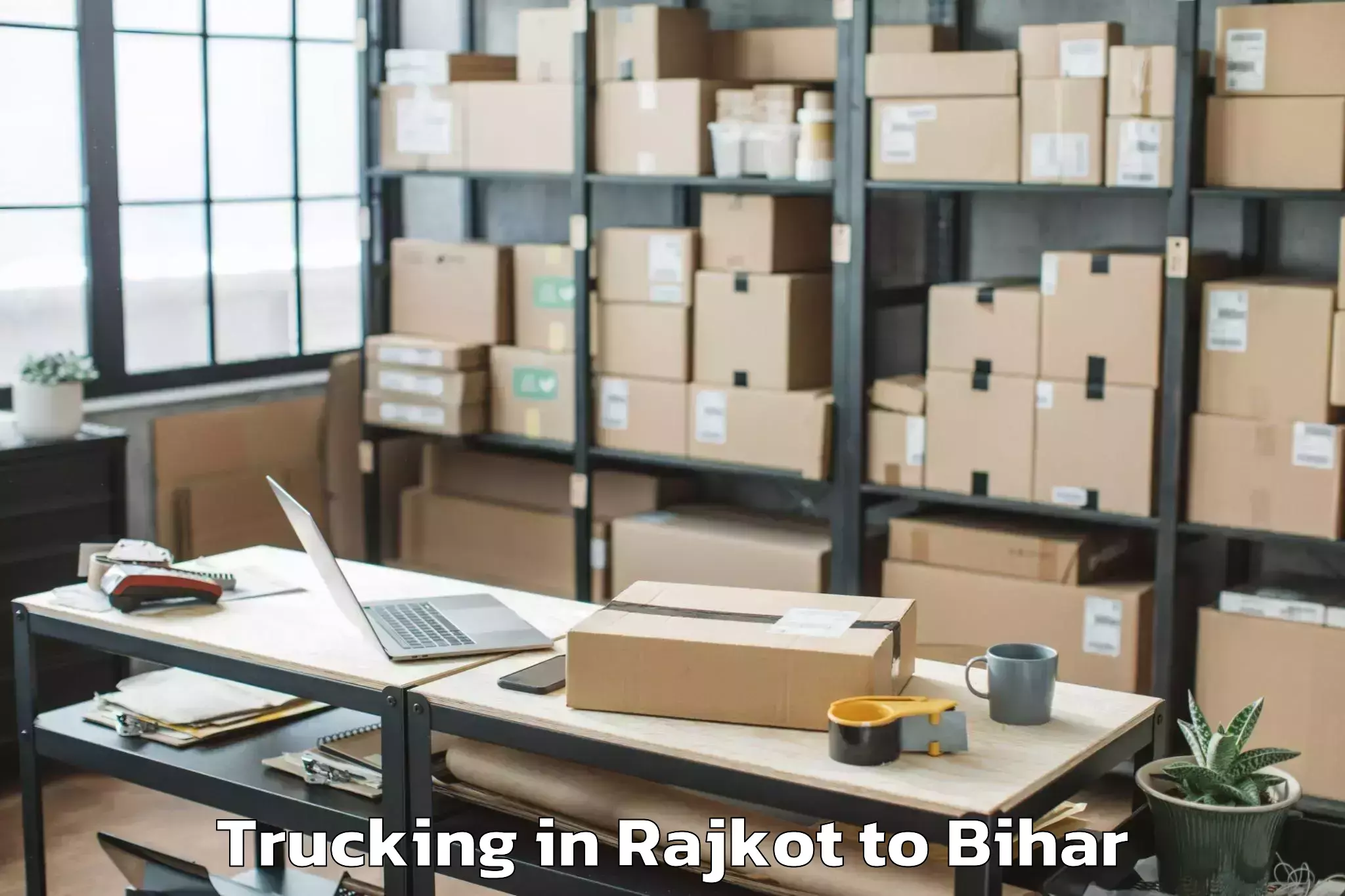 Top Rajkot to Tilka Manjhi Bhagalpur Univers Trucking Available